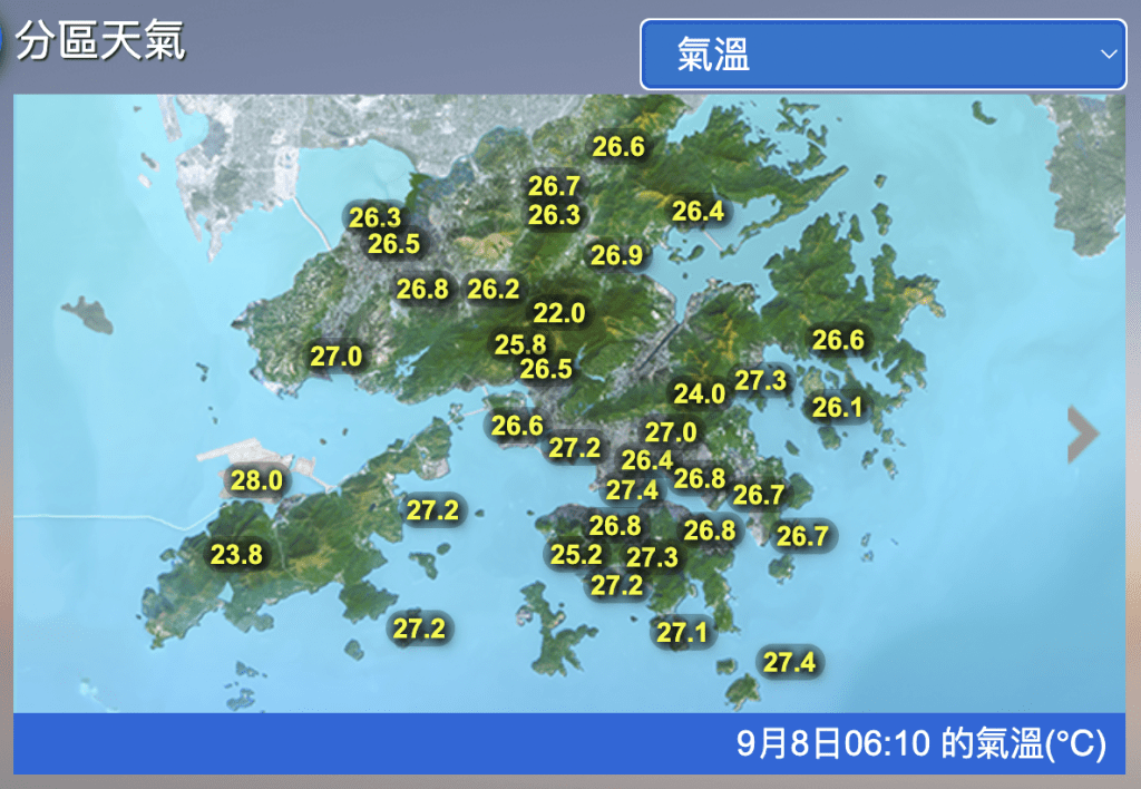 強烈熱帶風暴摩羯影響廣東沿岸，香港驟雨雷暴頻繁