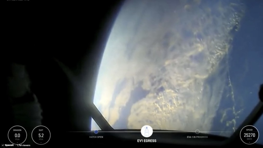 民間太空漫步的歷史性時刻：SpaceX首次成功出艙