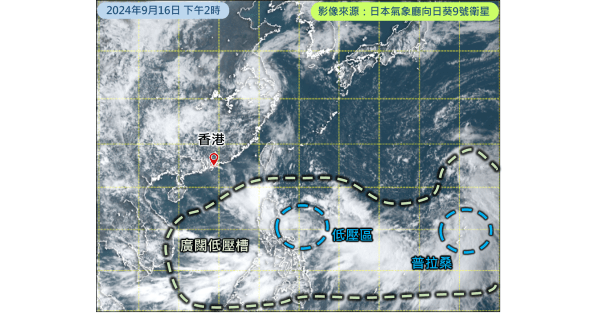 今個星期天氣變幻莫測！呂宋附近低壓系統或轉變為熱帶氣旋