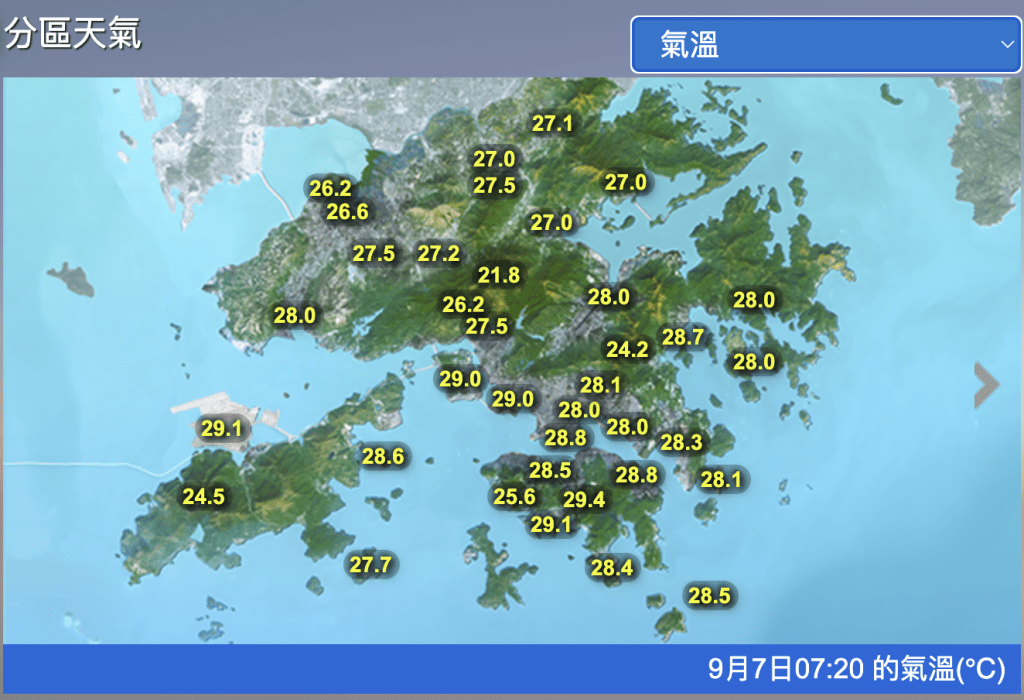 熱帶氣旋摩羯正逐漸遠離香港，帶來劇烈的天氣變化