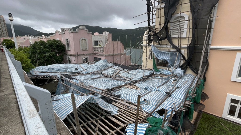 颱風襲港「摩羯」下的紅山半島：風雨中見修繕與崩塌