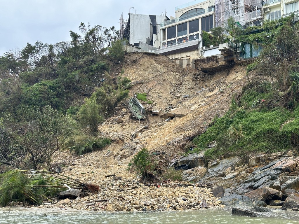 颱風襲港「摩羯」下的紅山半島：風雨中見修繕與崩塌