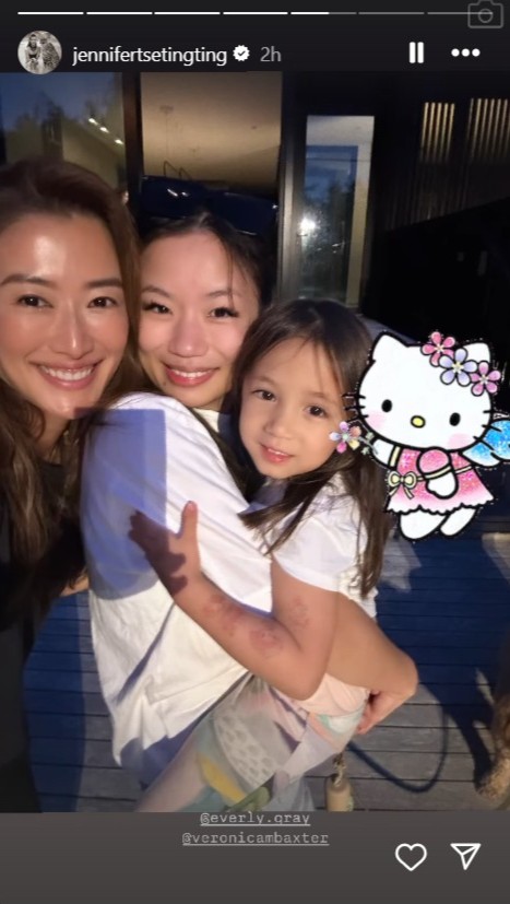 謝婷婷42歲生日慶祝，5歲女兒近照疑曝光